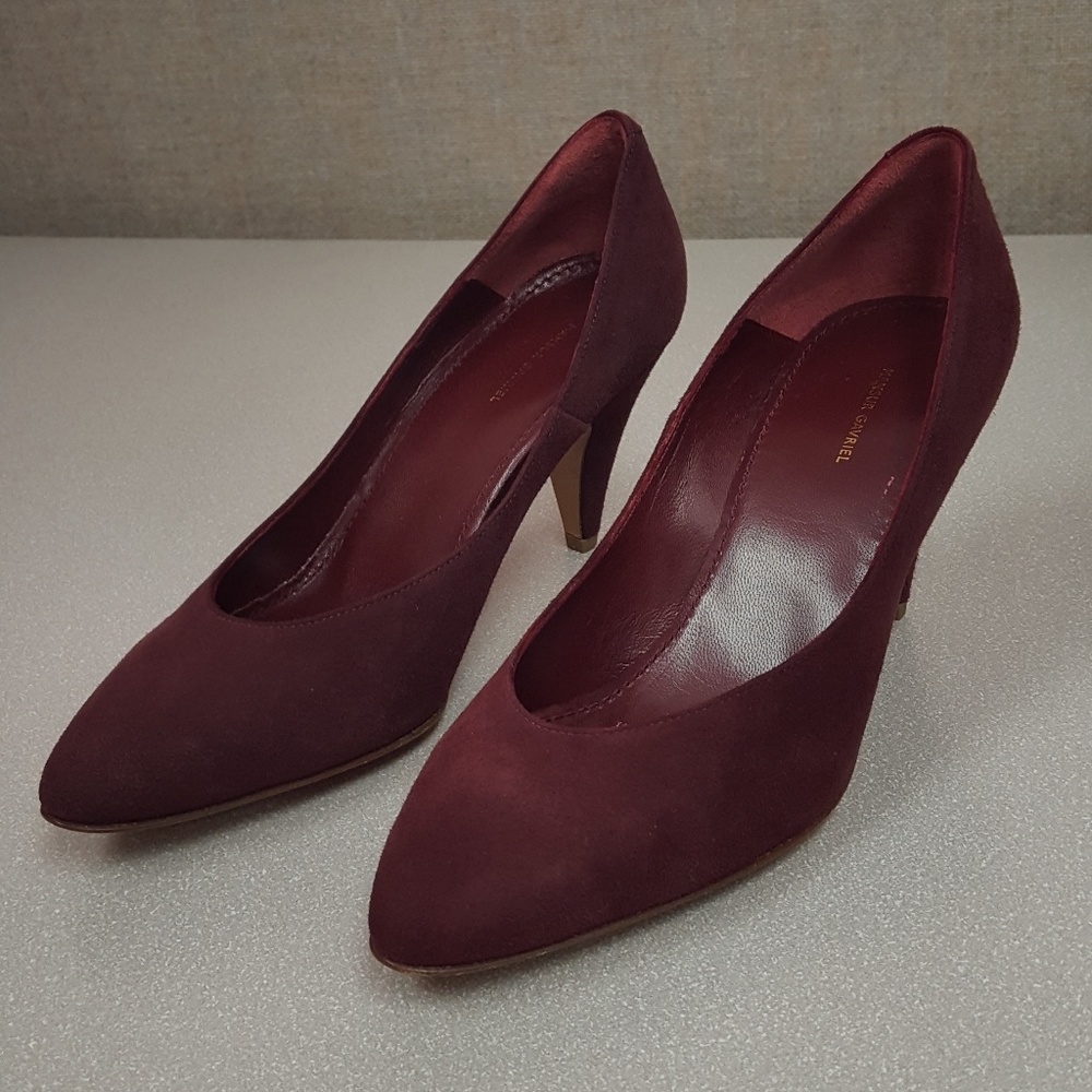 Mansur Gavriel Burgundy Heels